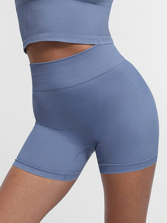 Tummy Control Seamless High-Waisted Peach Buttocks Shaping Sports Yoga Shorts Breathable Activewear