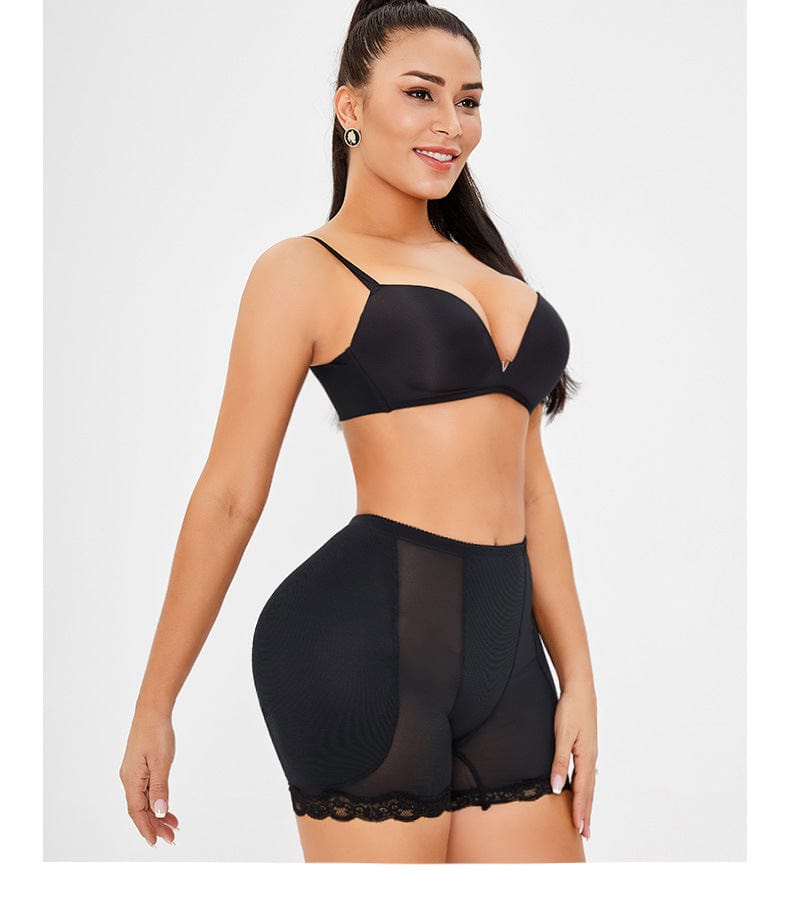 High Waist Hip and Bum Lift Tummy Control Shaper Shorts with Lace Stitching