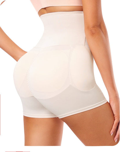 High Waisted Bum Lifter Shaping Shorts with Removable Hip Pads