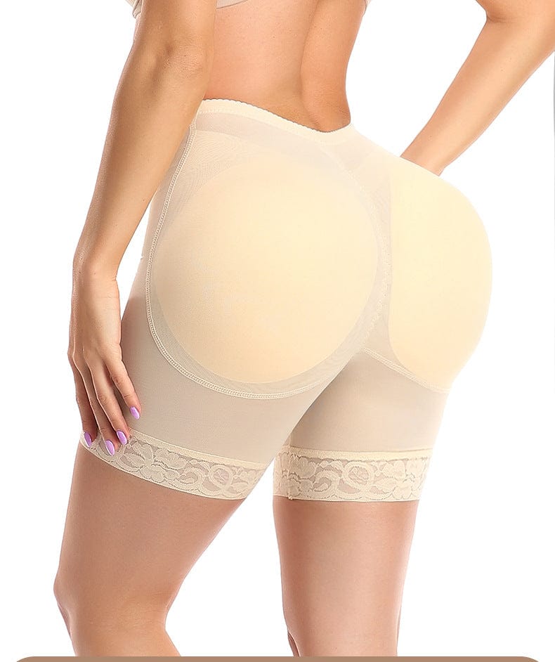 Lace Bum Lifter High Waist Trainer Shaper Shorts with Hip Pads