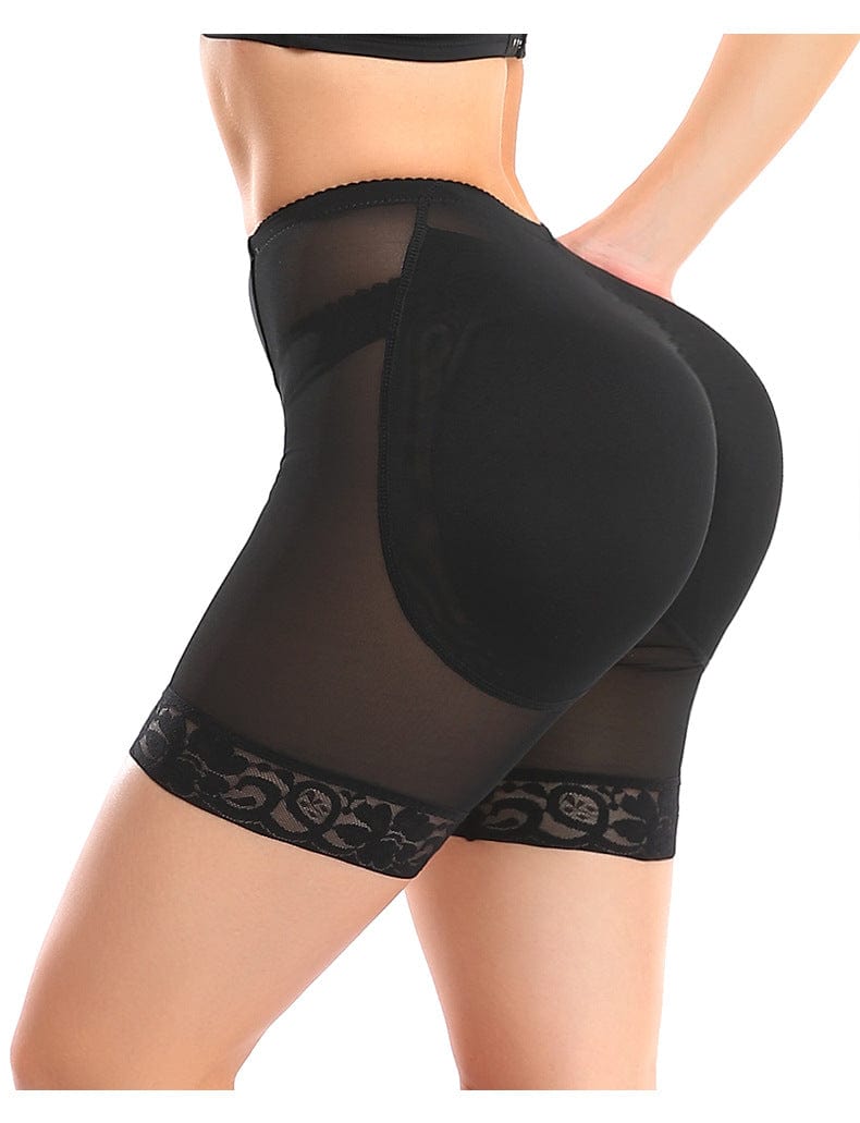 Lace Bum Lifter High Waist Trainer Shaper Shorts with Hip Pads