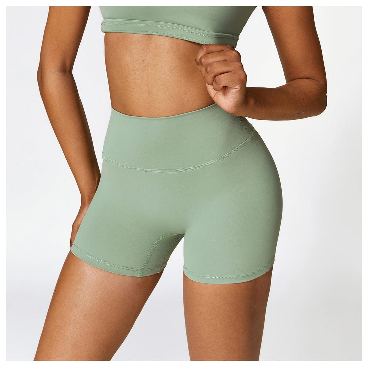 Seamless Fitness Gym Shaping Shorts High Waisted, Booty-Lifting, Squat-Proof Workout Shorts for Women