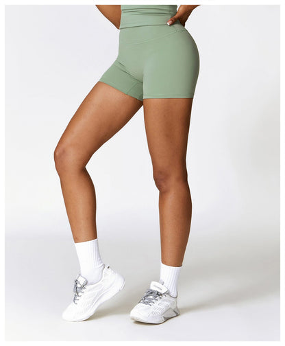 Seamless Fitness Gym Shaping Shorts High Waisted, Booty-Lifting, Squat-Proof Workout Shorts for Women