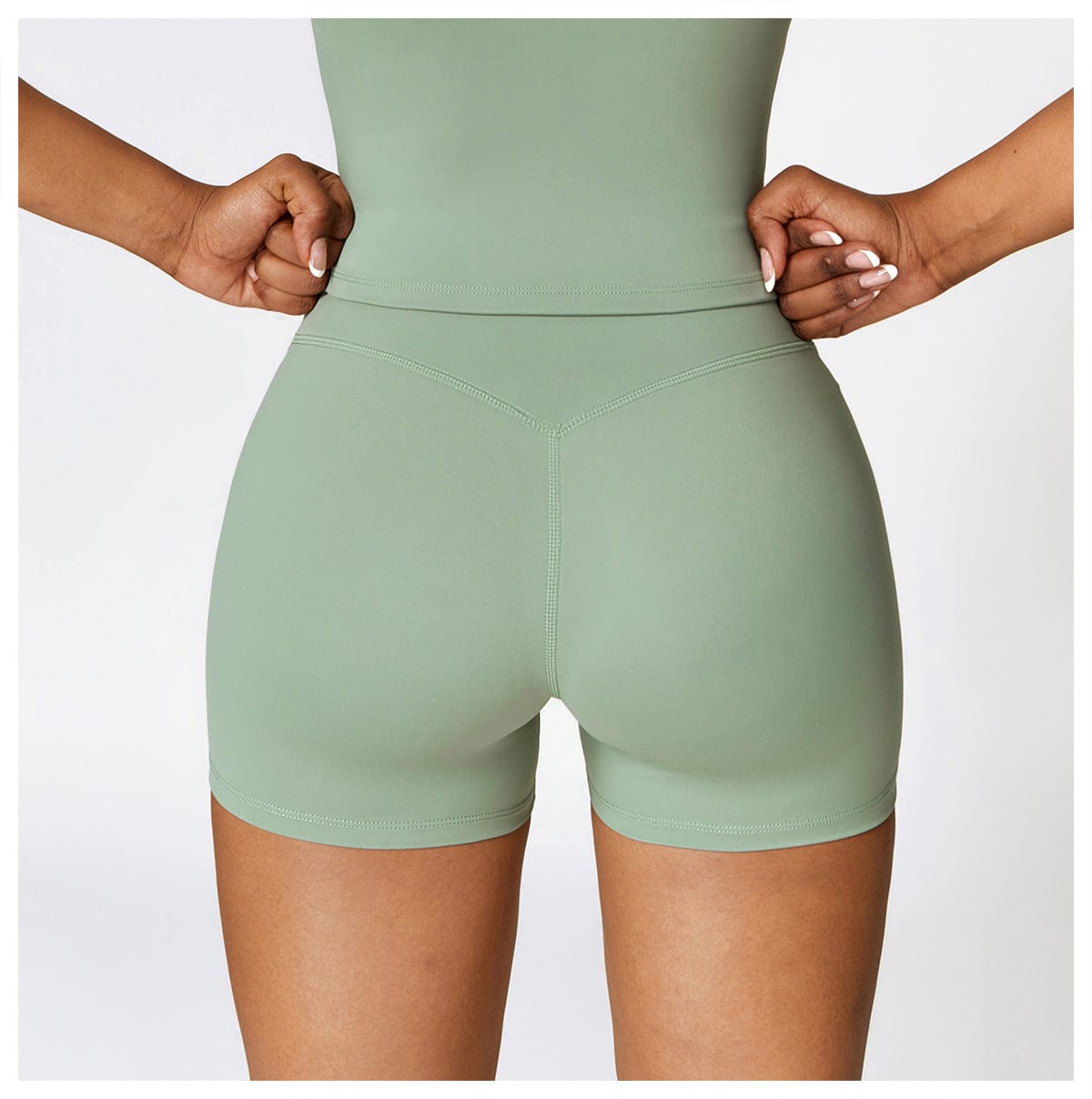 Seamless Fitness Gym Shaping Shorts High Waisted, Booty-Lifting, Squat-Proof Workout Shorts for Women