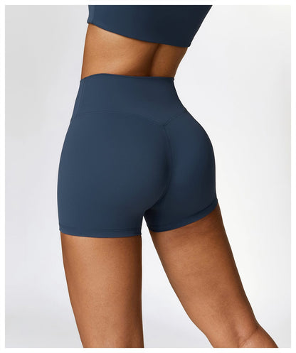 Seamless Fitness Gym Shaping Shorts High Waisted, Booty-Lifting, Squat-Proof Workout Shorts for Women