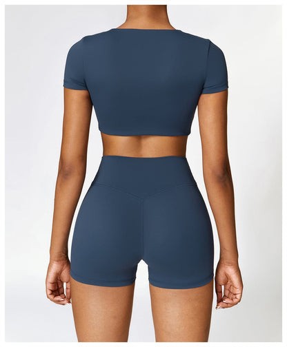 Seamless Fitness Gym Shaping Shorts High Waisted, Booty-Lifting, Squat-Proof Workout Shorts for Women