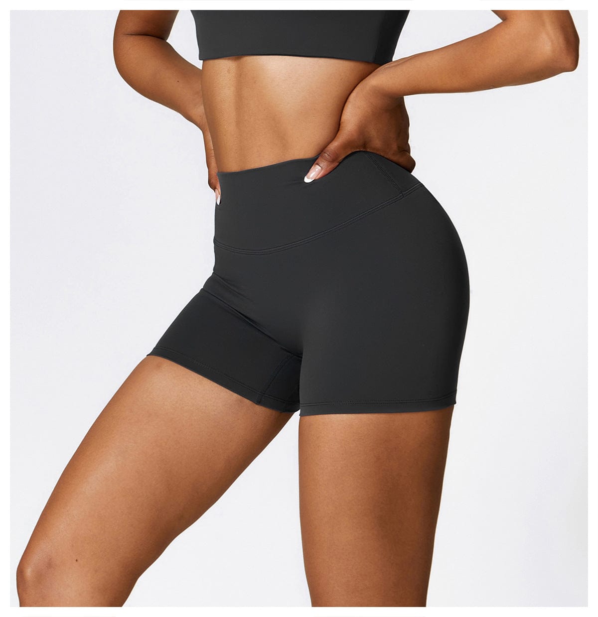 Seamless Fitness Gym Shaping Shorts High Waisted, Booty-Lifting, Squat-Proof Workout Shorts for Women