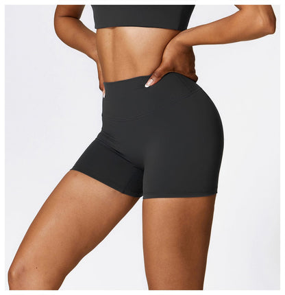 Seamless Fitness Gym Shaping Shorts High Waisted, Booty-Lifting, Squat-Proof Workout Shorts for Women