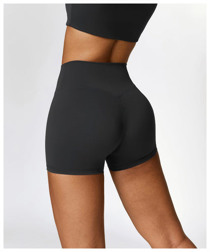 Seamless Fitness Gym Shaping Shorts High Waisted, Booty-Lifting, Squat-Proof Workout Shorts for Women