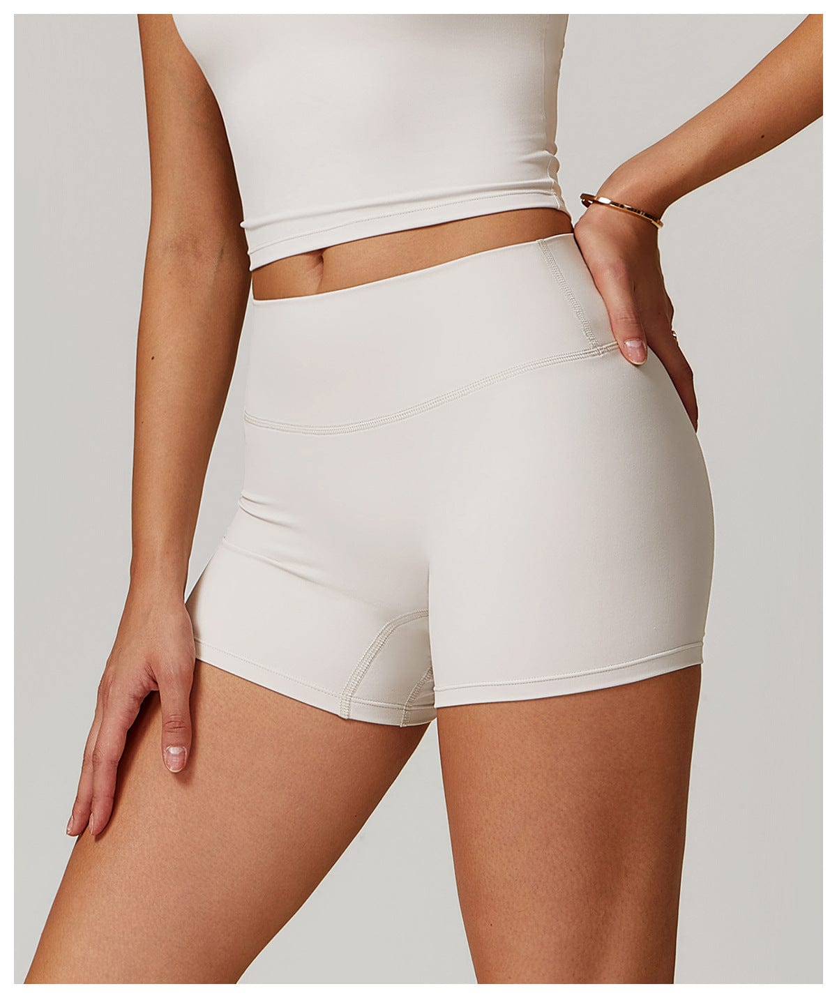 Seamless Fitness Gym Shaping Shorts High Waisted, Booty-Lifting, Squat-Proof Workout Shorts for Women