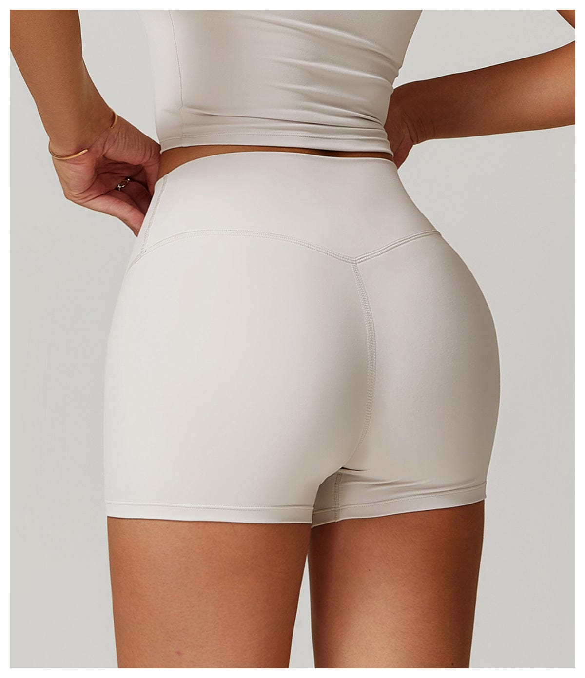 Seamless Fitness Gym Shaping Shorts High Waisted, Booty-Lifting, Squat-Proof Workout Shorts for Women