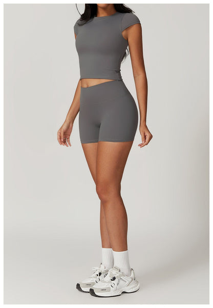 Seamless Fitness Gym Shaping Shorts High Waisted, Booty-Lifting, Squat-Proof Workout Shorts for Women