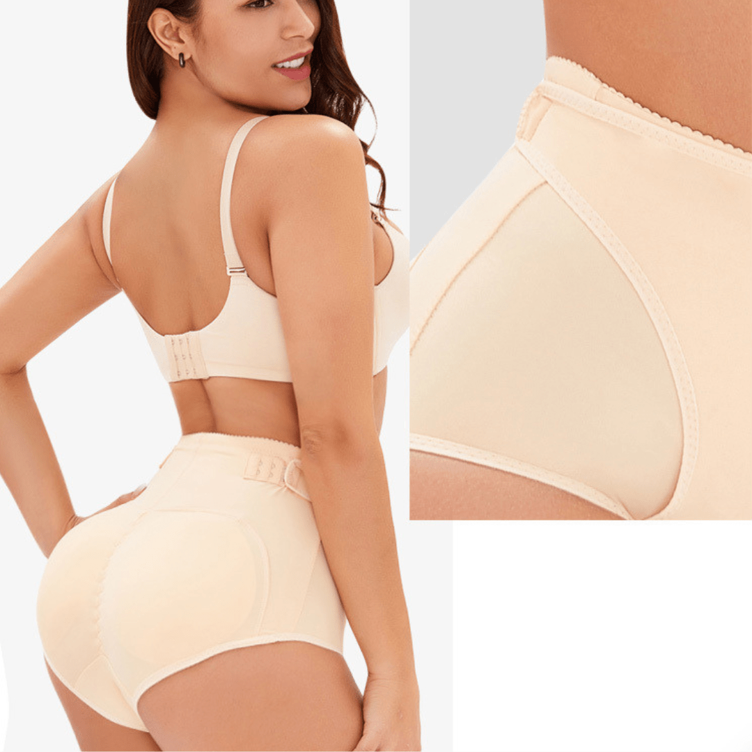 Seamless High Waist Tummy Control Shapewear Brief with adjustable side hooks