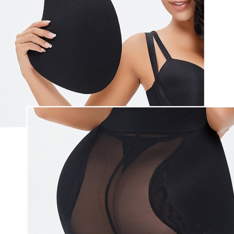 Seamless Tummy Control Hip Lifting Shaper Shorts with Adjustable Straps