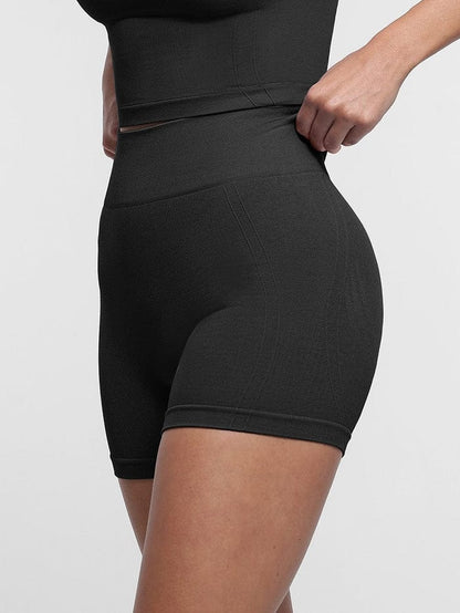Tummy Control Seamless High-Waisted Peach Buttocks Shaping Sports Yoga Shorts Breathable Activewear