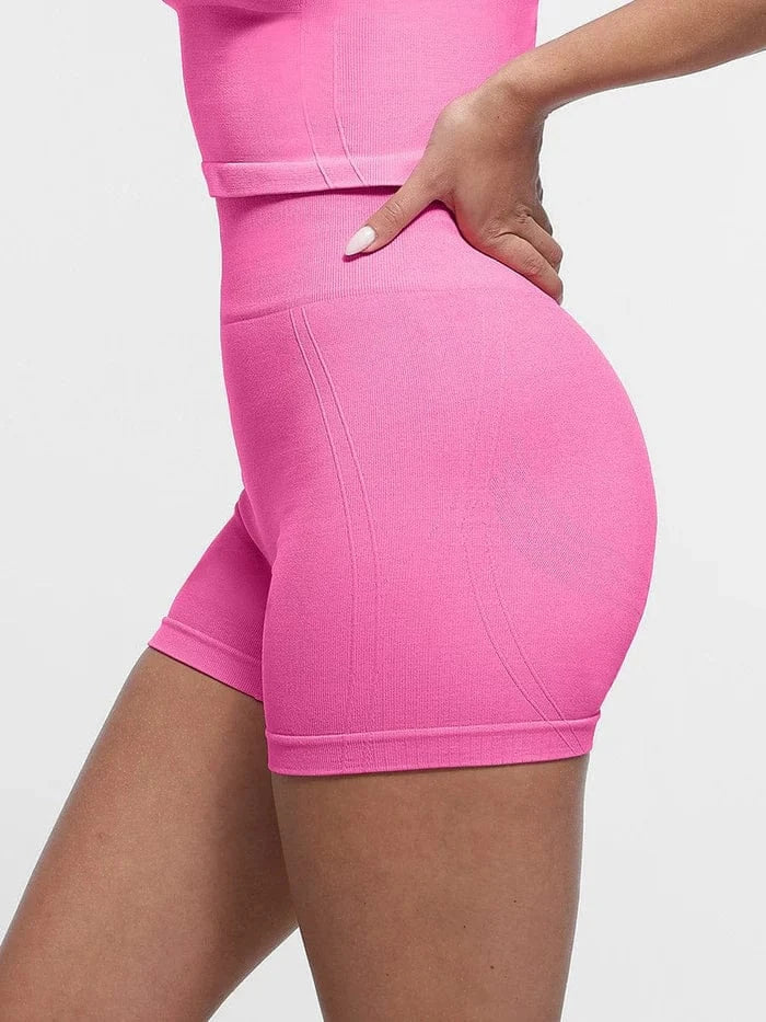 Tummy Control Seamless High-Waisted Peach Buttocks Shaping Sports Yoga Shorts Breathable Activewear