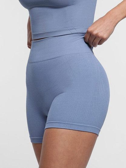Tummy Control Seamless High-Waisted Peach Buttocks Shaping Sports Yoga Shorts Breathable Activewear