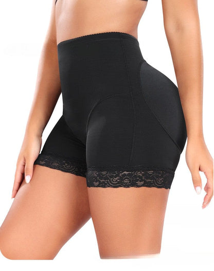 Waist Trainer Lace Shaper Shorts with Side Buckle Closure