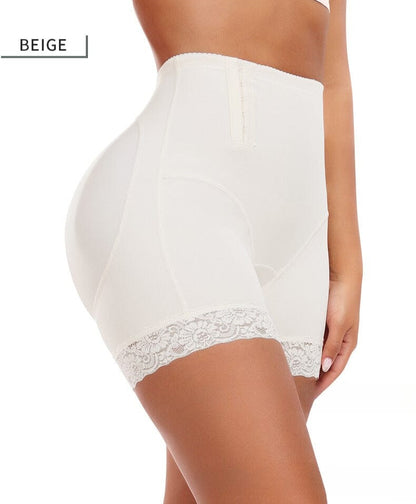 Waist Trainer Lace Shaper Shorts with Side Buckle Closure