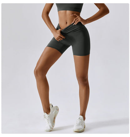 Women High Waist Hip Lifting Shapewear Gym Shorts
