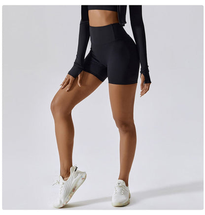 Women High Waist Hip Lifting Shapewear Gym Shorts