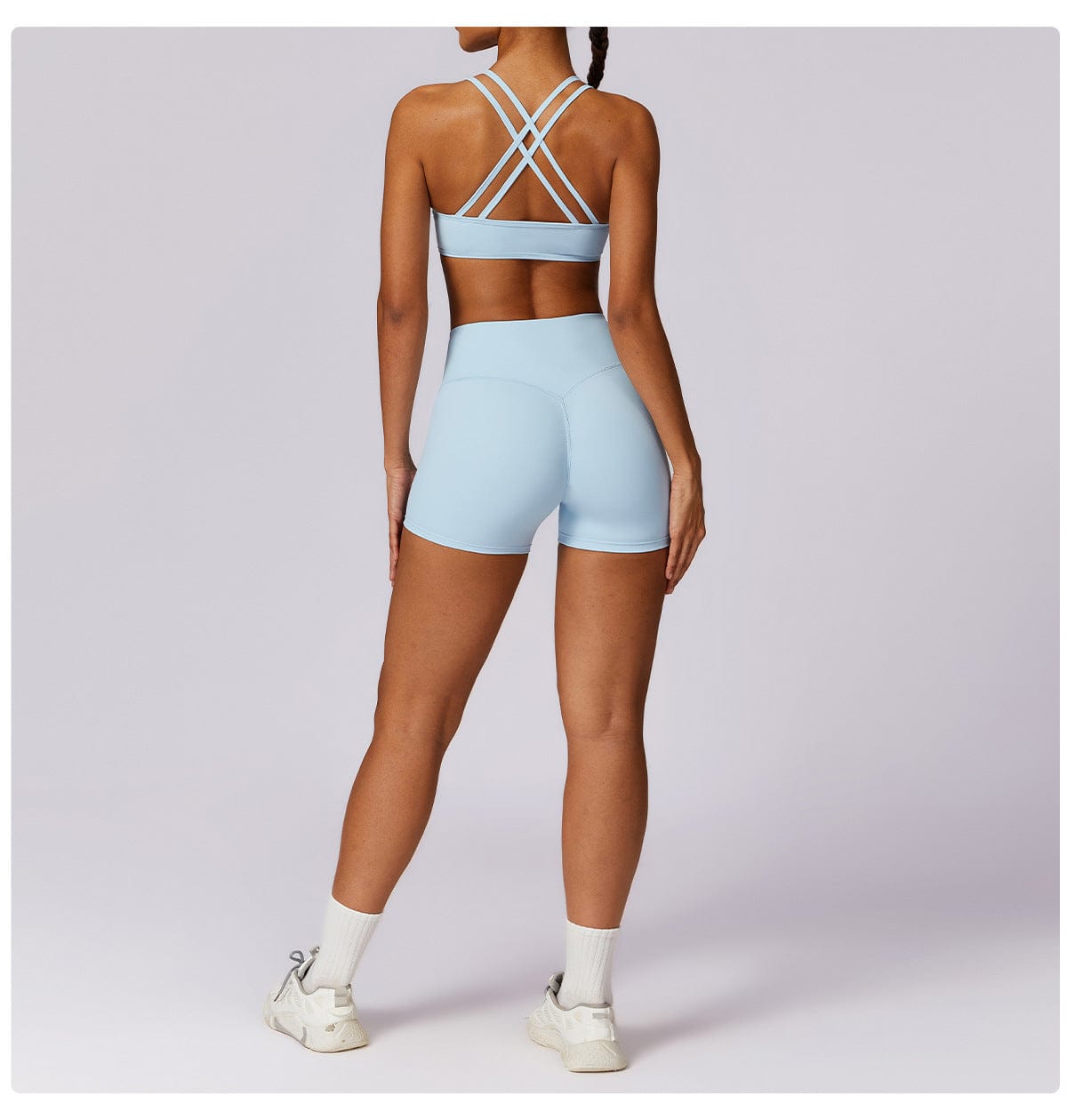 Women High Waist Hip Lifting Shapewear Gym Shorts