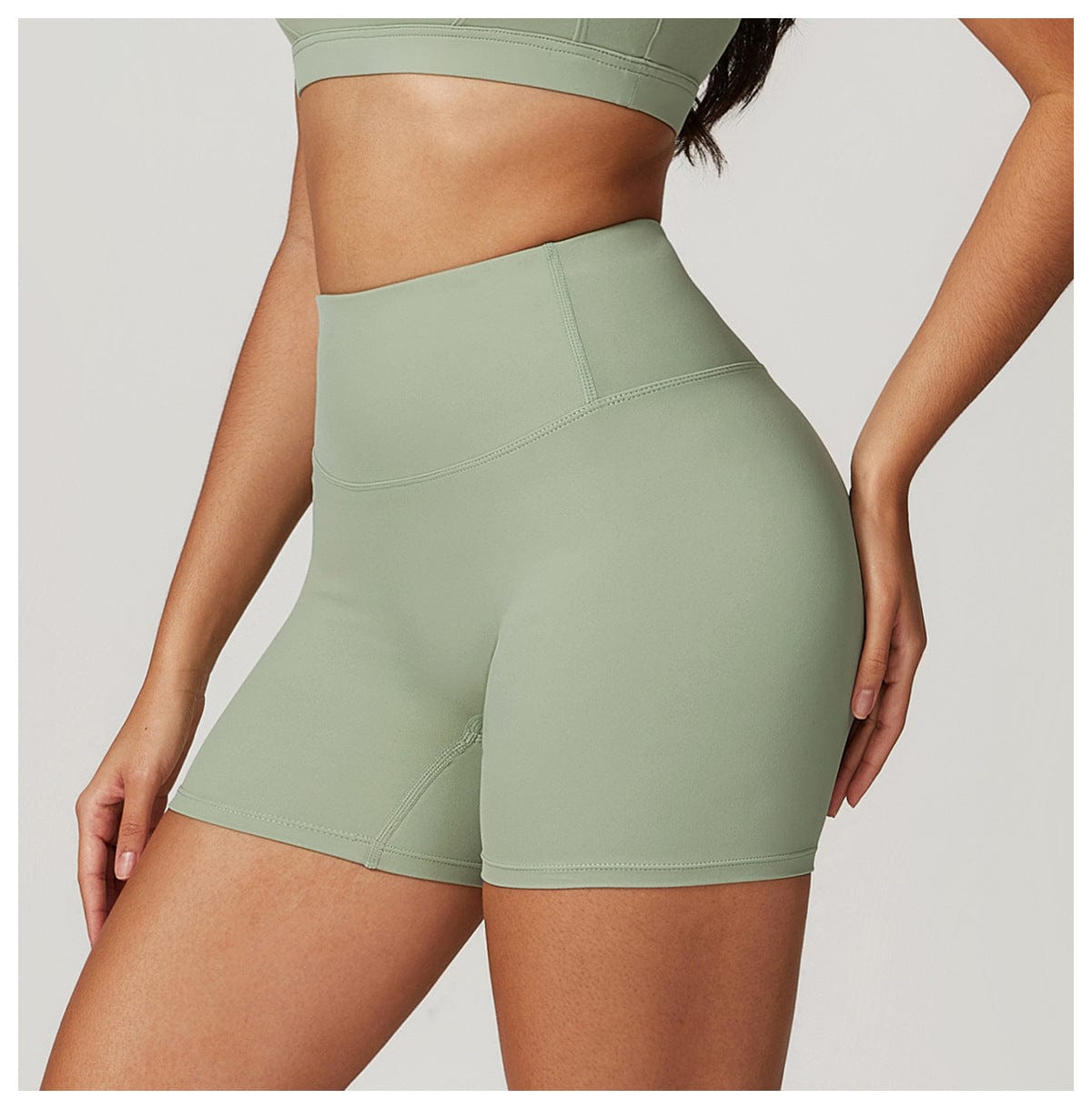 Women High Waist Hip Lifting Shapewear Gym Shorts