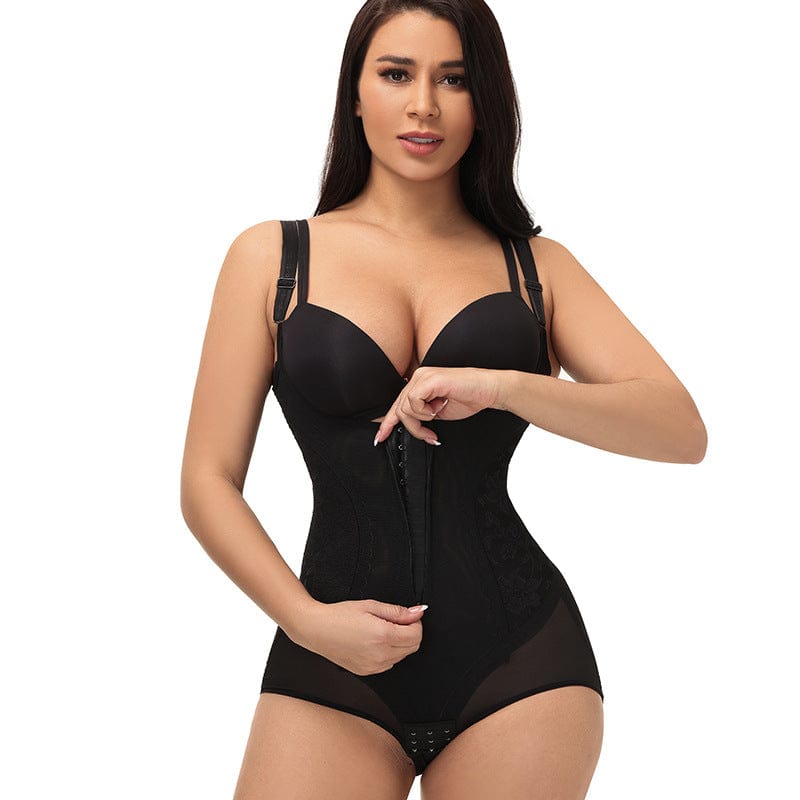 Women Bodysuit Sheer Openbust Shaper Thong