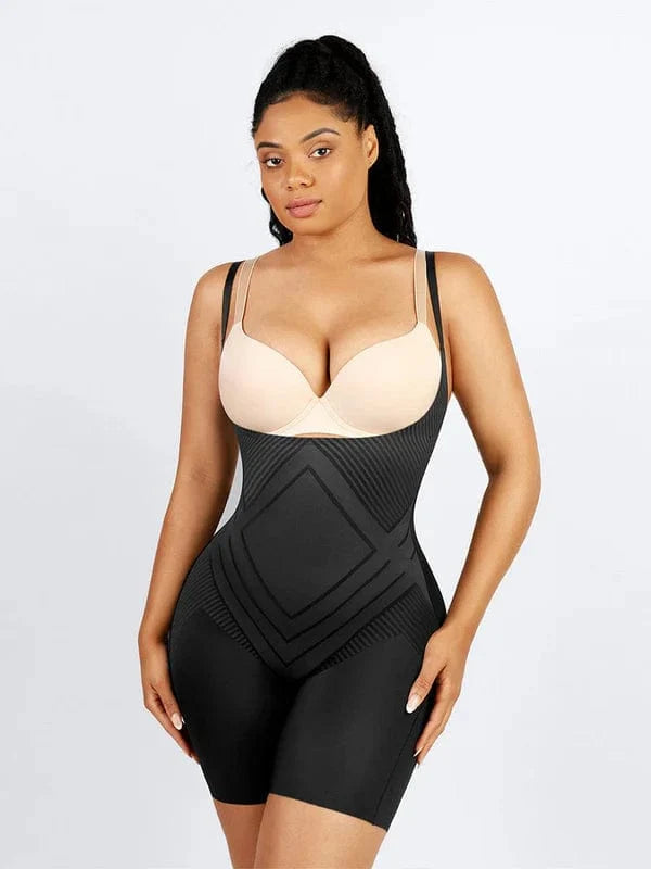 Open Bust Plus Size Tummy Control Shapewear Bodysuit