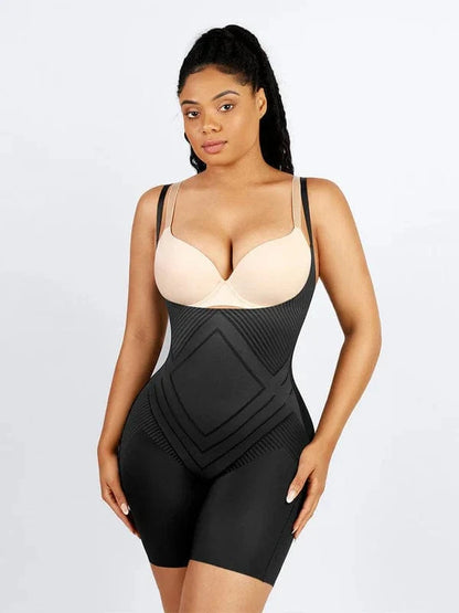 Open Bust Plus Size Tummy Control Shapewear Bodysuit