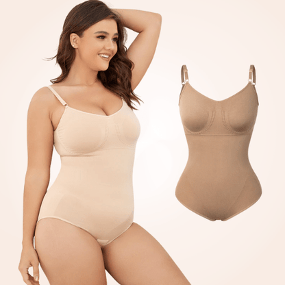Open Crotch Full Body V-Neck Tummy Control Shaper Brief