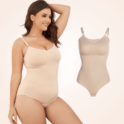 Open Crotch Full Body V-Neck Tummy Control Shaper Brief
