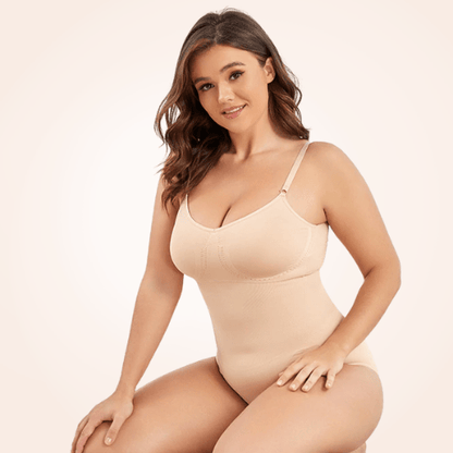 Open Crotch Full Body V-Neck Tummy Control Shaper Brief