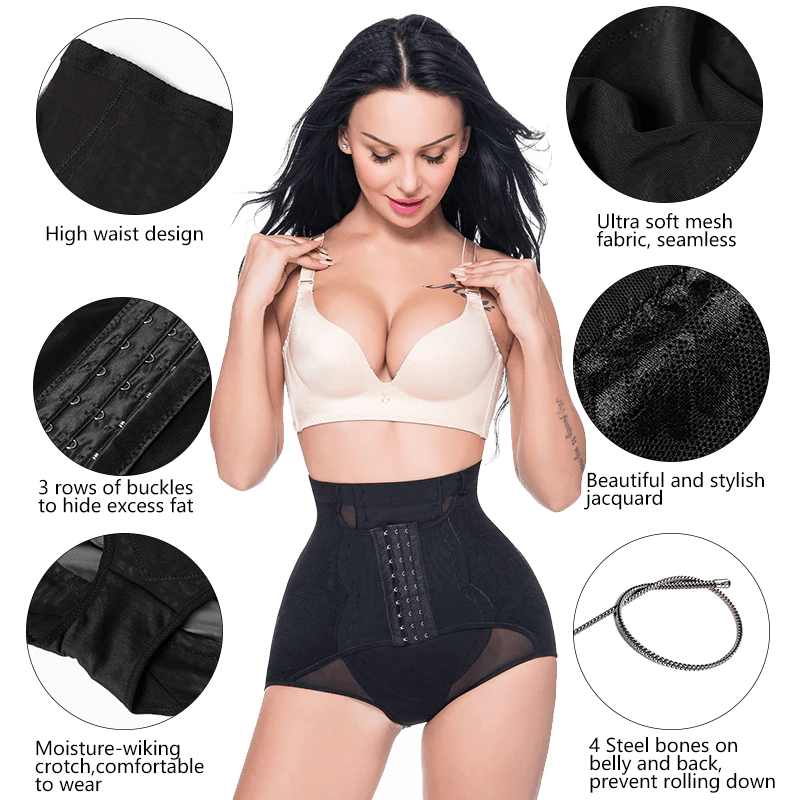 Firm Compression Postpartum Shaper Panty with Adjustable Waist Hooks