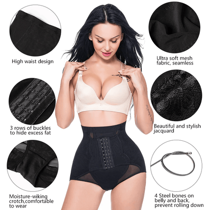 Firm Compression Postpartum Shaper Panty with Adjustable Waist Hooks
