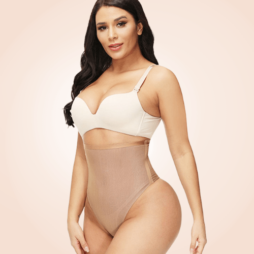 High-Waisted Stretch Underwear Thong Shaper