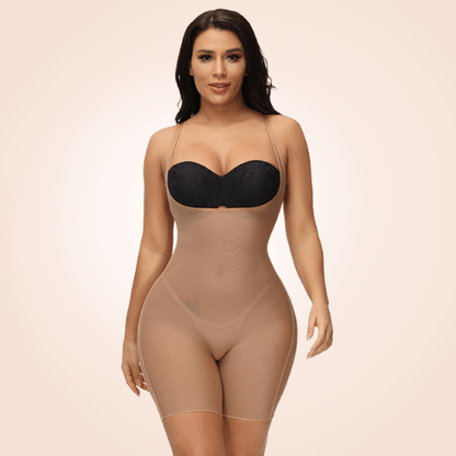 Low Back Sheer Sculpting BodySuit Invisible Shapewear