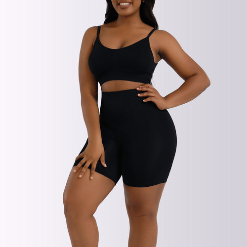 Seamless Non Wired Bra and Tummy Control Shaper Shorts Set