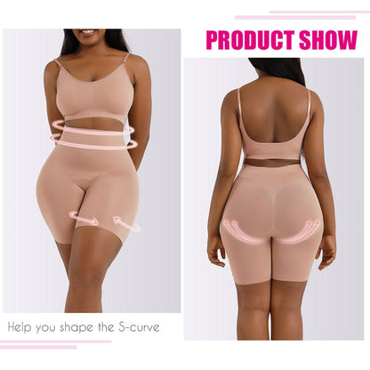 Seamless Non Wired Bra and Tummy Control Shaper Shorts Set