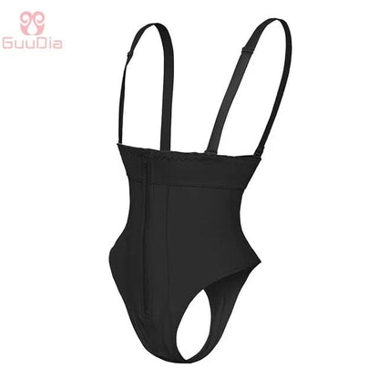 Women Bodysuit Lowback Front Zipper Shaper Brief