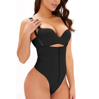 Women Bodysuit Lowback Front Zipper Shaper Brief