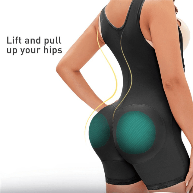 Women Open Bust Bodysuit Shaper With Adjustable Hooks