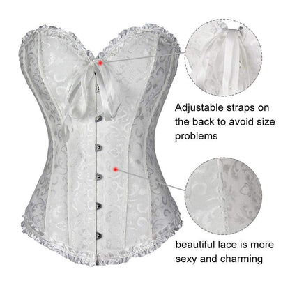 Women's Retro Cross Border Jacquard Waist Trainer Shaper Corset
