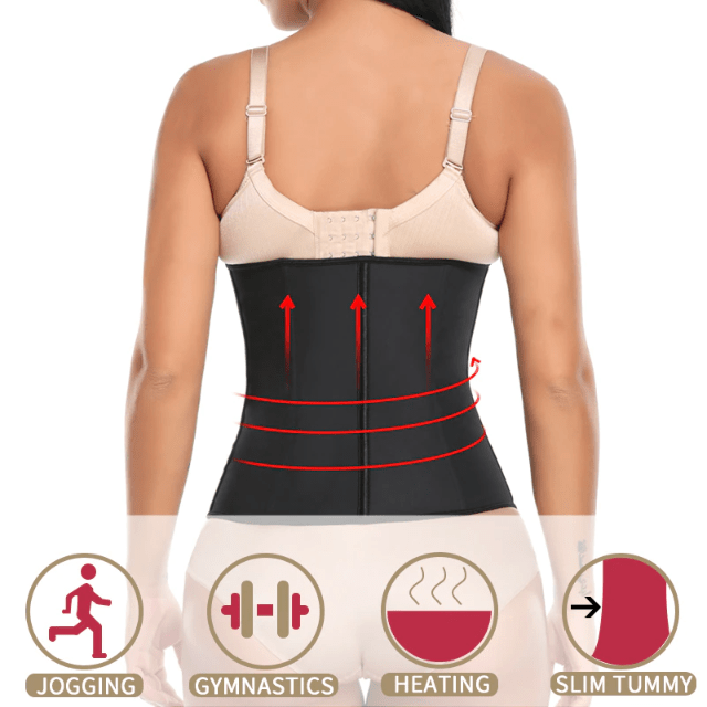 Zip & Hooks Waist Trainer 6 Steel Boned Corset Belt