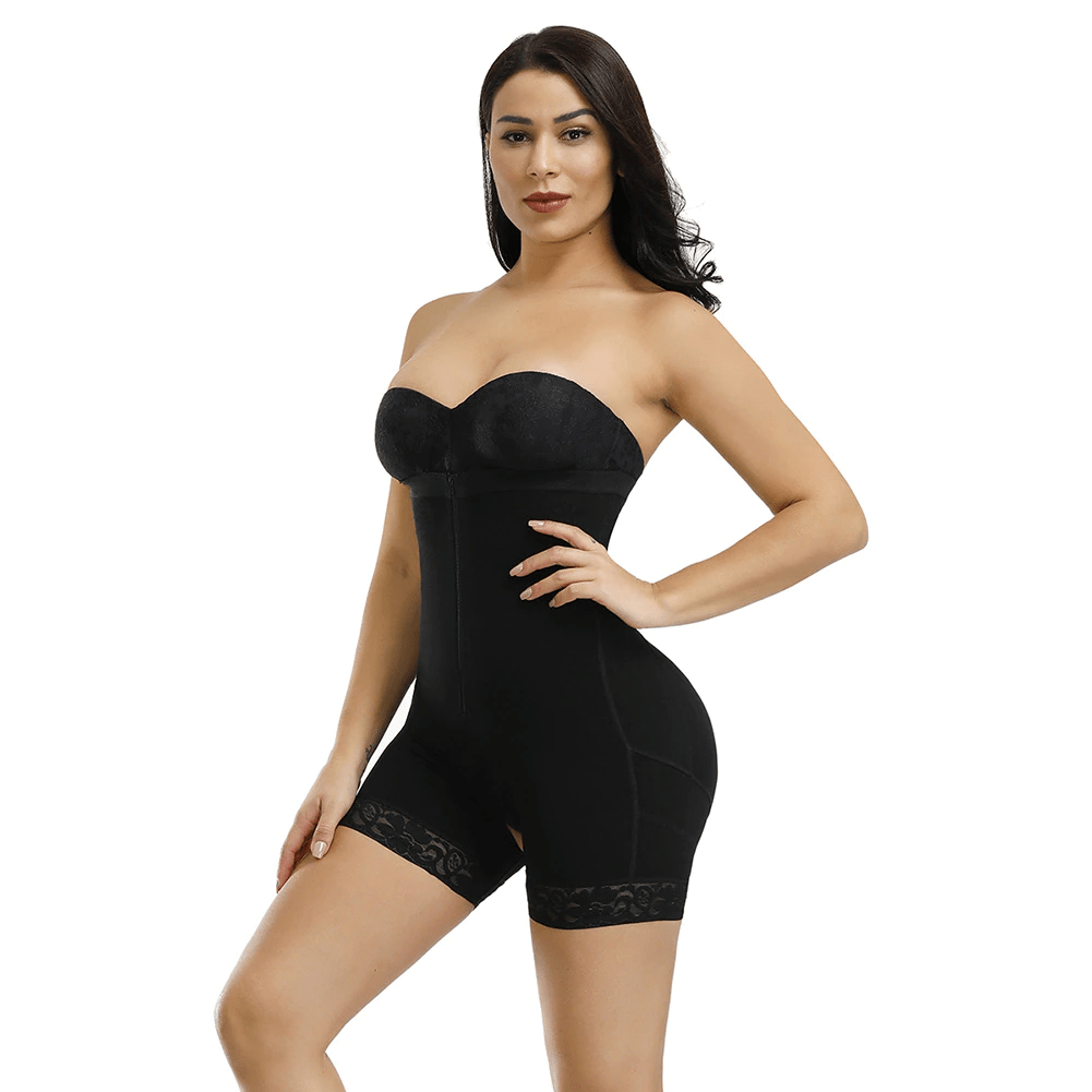 Open Gusset Women Underbust Slimming Shapewear Short with Slim Straps