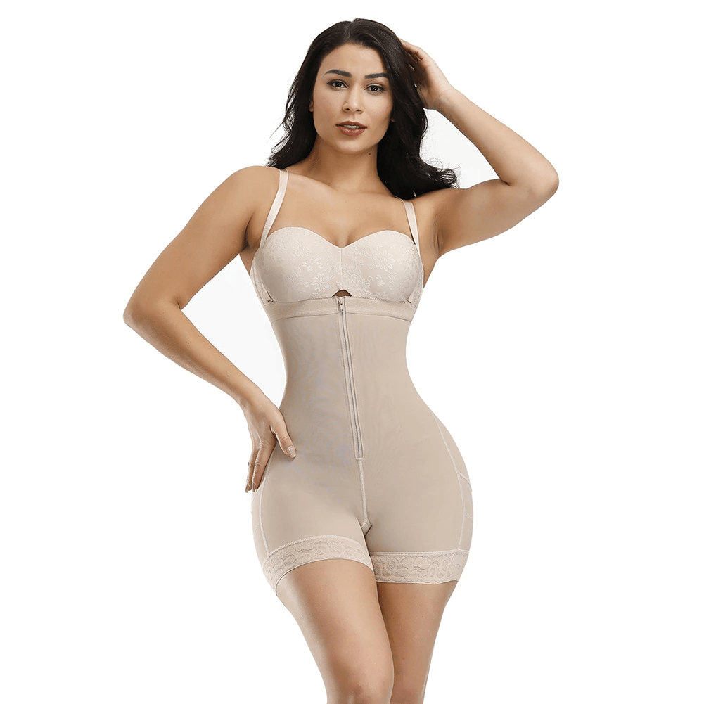 Open Gusset Women Underbust Slimming Shapewear Short with Slim Straps