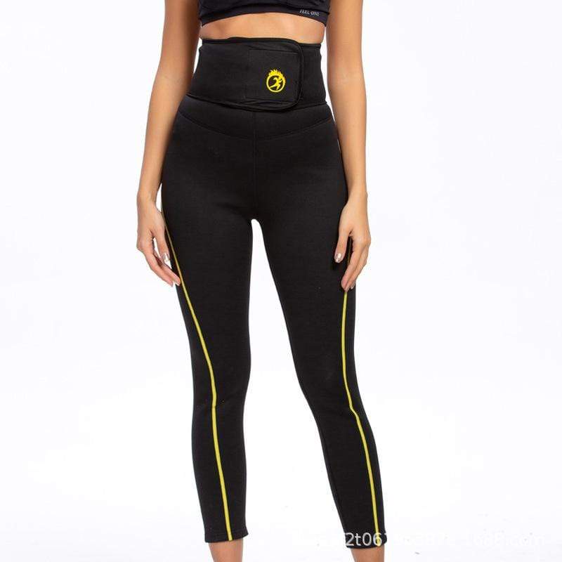 Sports Black High Waisted Gym Sweat Legging For Women