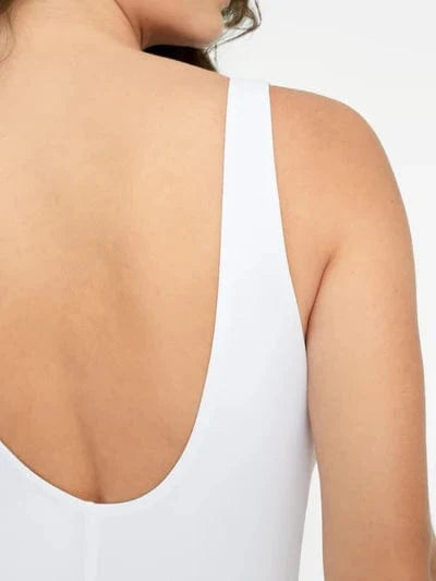 One Piece Plunge Low Back Tummy Control Shaper Swimsuit