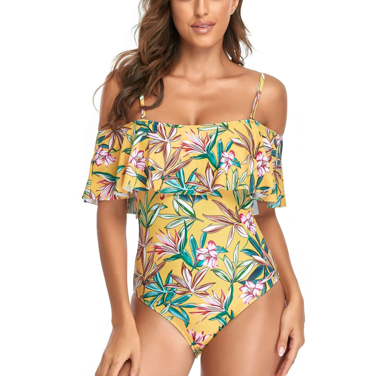 Women's One Piece Floral Print Swimwear Bikini