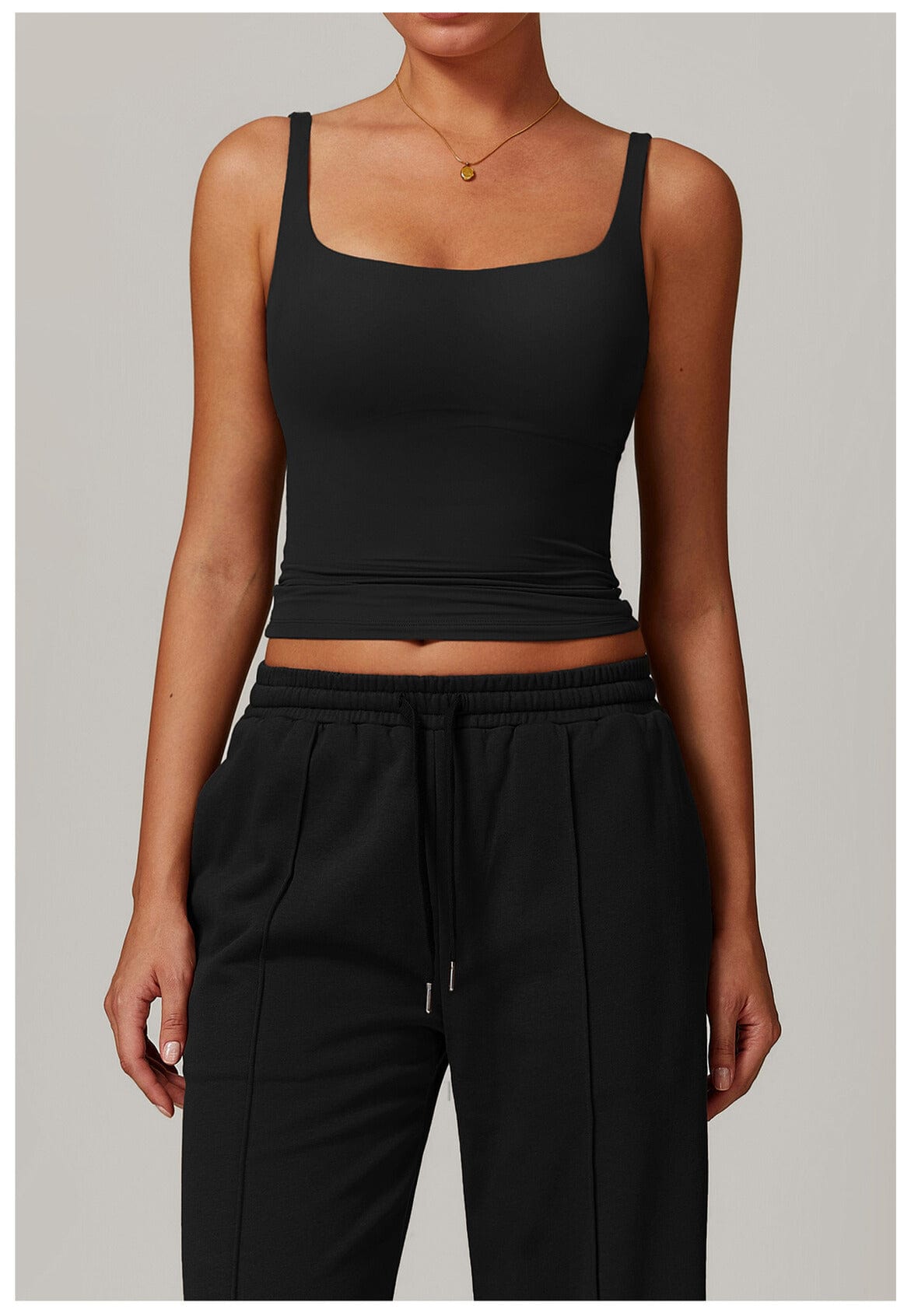 Women’s Seamless Square Neck Tank Top Lightweight Shaping Camisole for Layering & Everyday Wear
